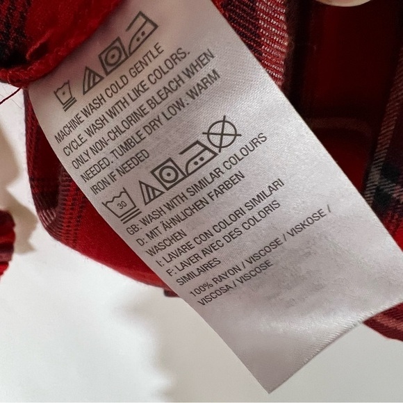 Peace Love World Plaid Ruffle Blouse Cabincore - Picture 5 of 7